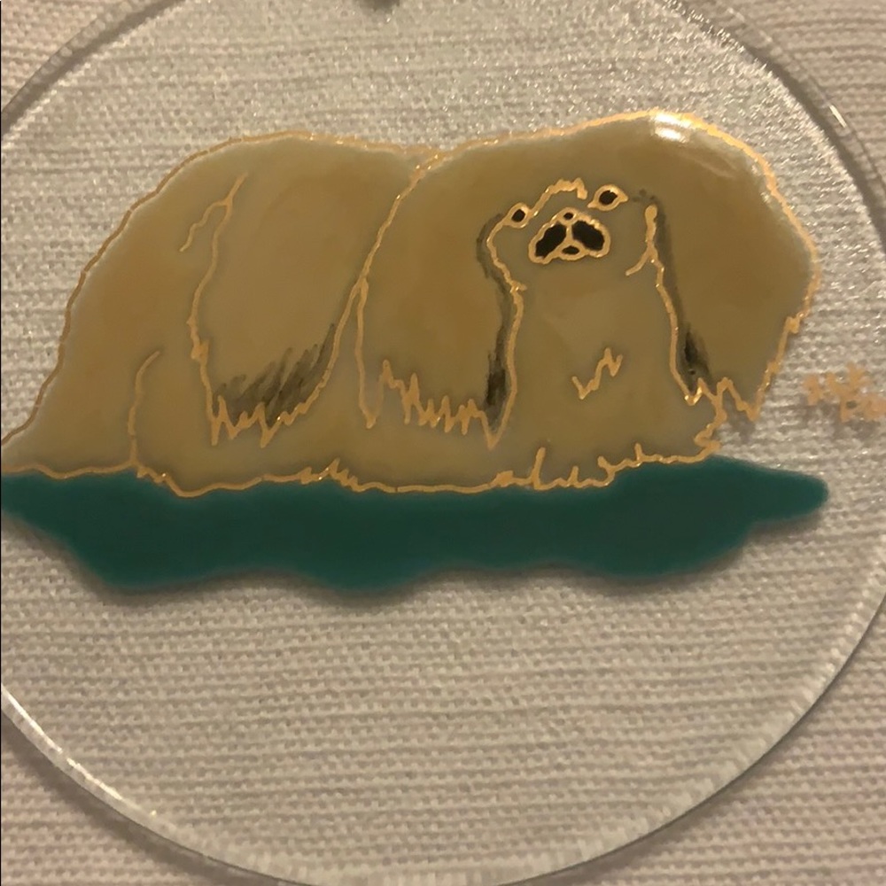 Pekingese Stained Glass Suncatcher/Xmas ornament